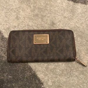 Brown and gold Michael Kors wallet